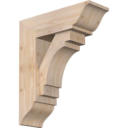 Ekena Millwork Merced Traditional Smooth Bracket w/ Offset Brace, Douglas Fir, 7 1/2"W x 22"D x 26"H BKT0806X22X26MRC01SDF